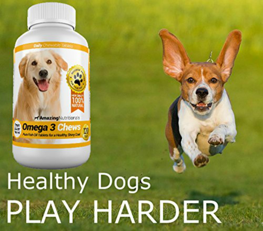Amazing Omega 3 for Dogs - Omega 3 Fish Oil for Dogs Supplement for Itchy Skin Relief for Dry Skin and Hot Spots and Shedding Co